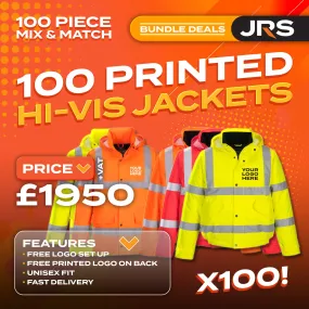 100x Printed Hi-Vis Bomber/Traffic Jacket Bundle