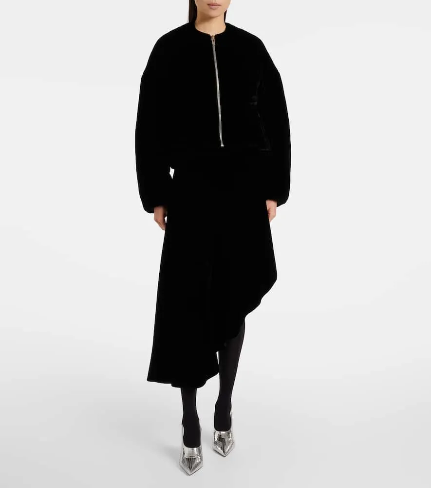 Alaia Velvet bomber jacket