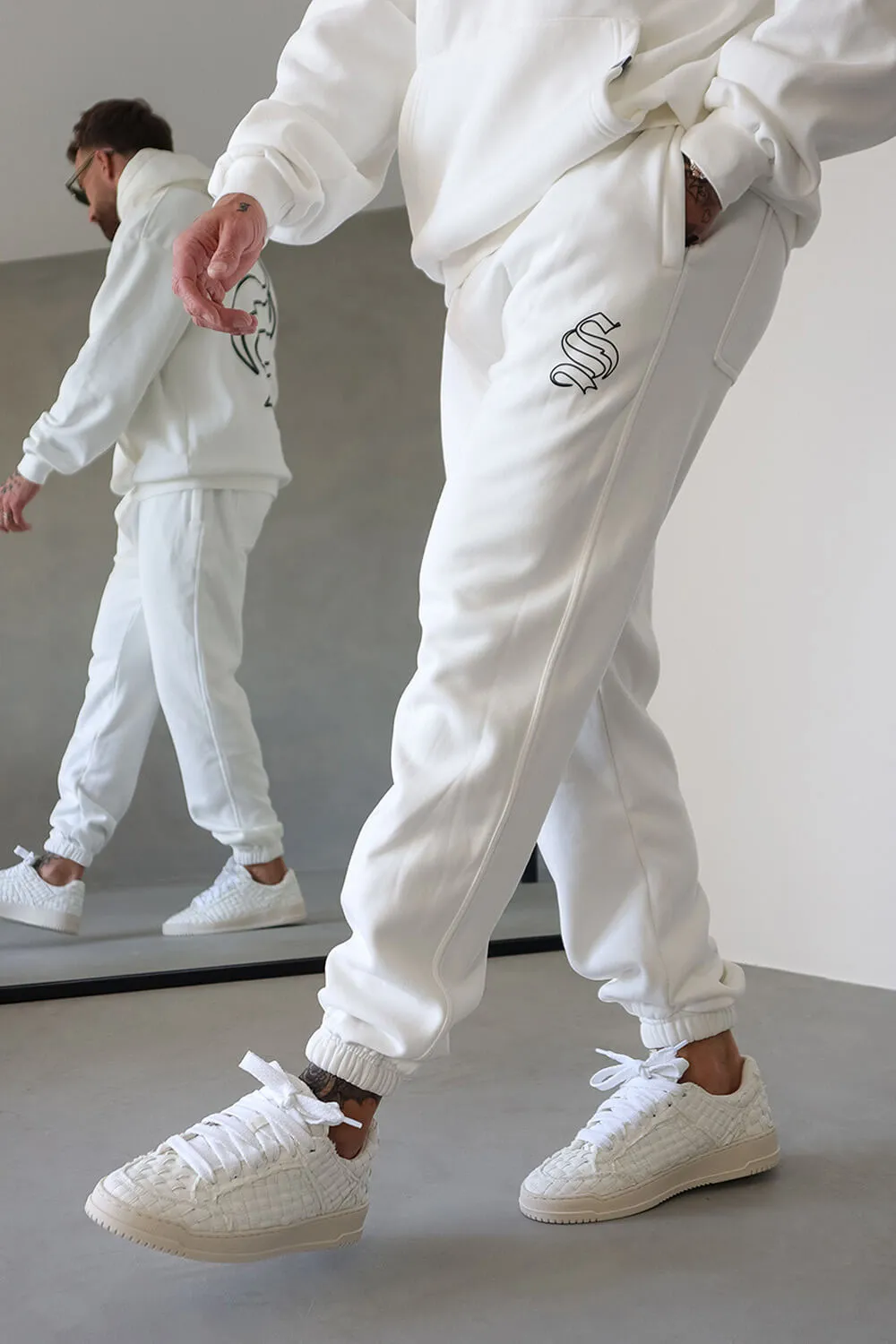 Core Logo Joggers - White