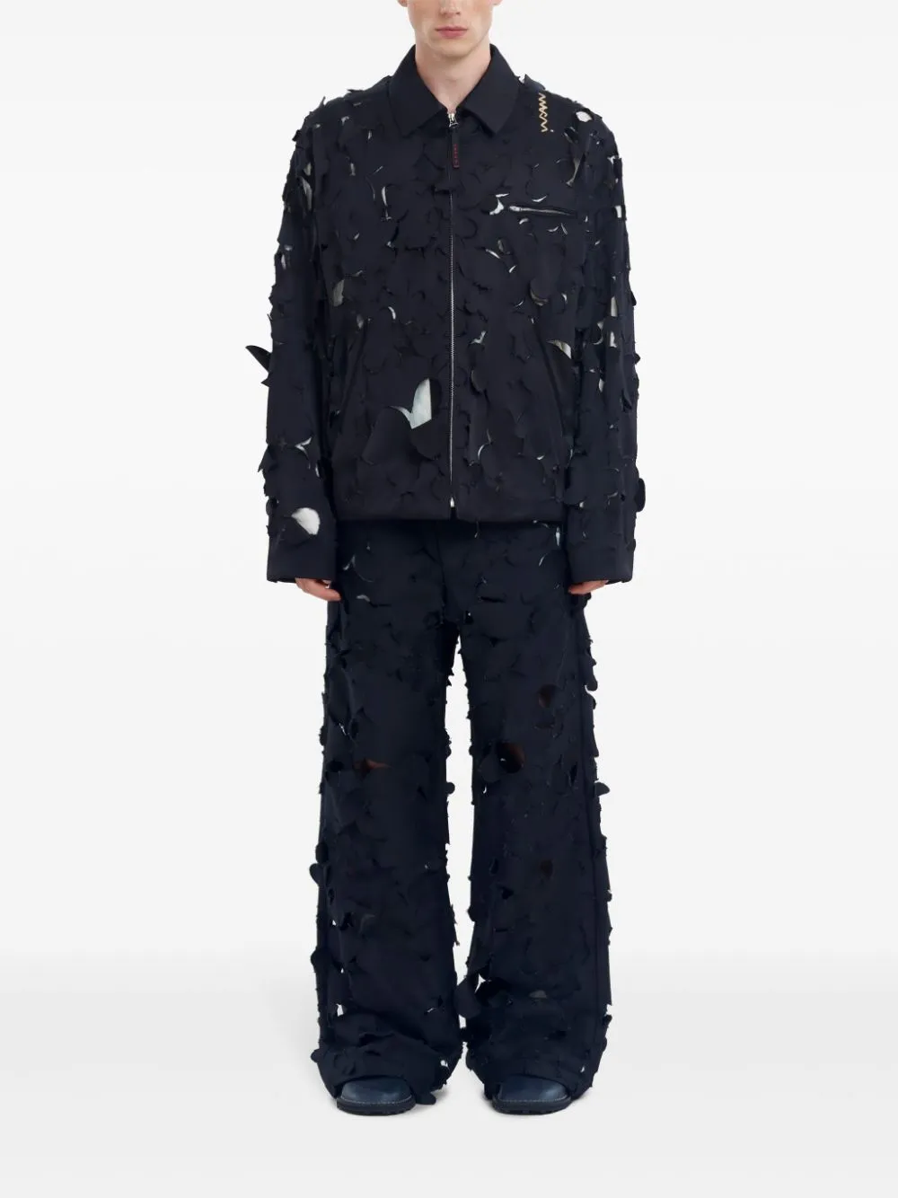 Cut-Out Bomber Jacket