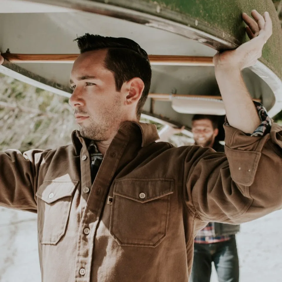 Gunner Cotton Twill Shirt Jac | Fox Den Brown
