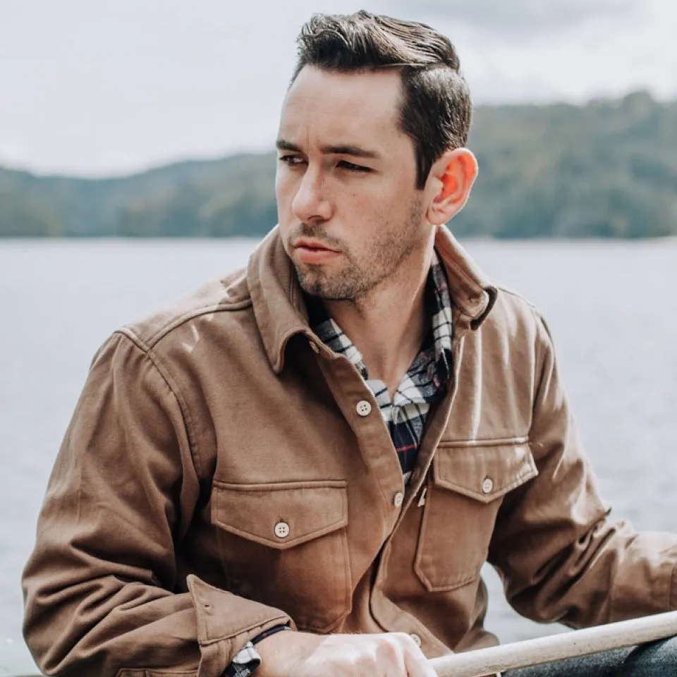 Gunner Cotton Twill Shirt Jac | Fox Den Brown