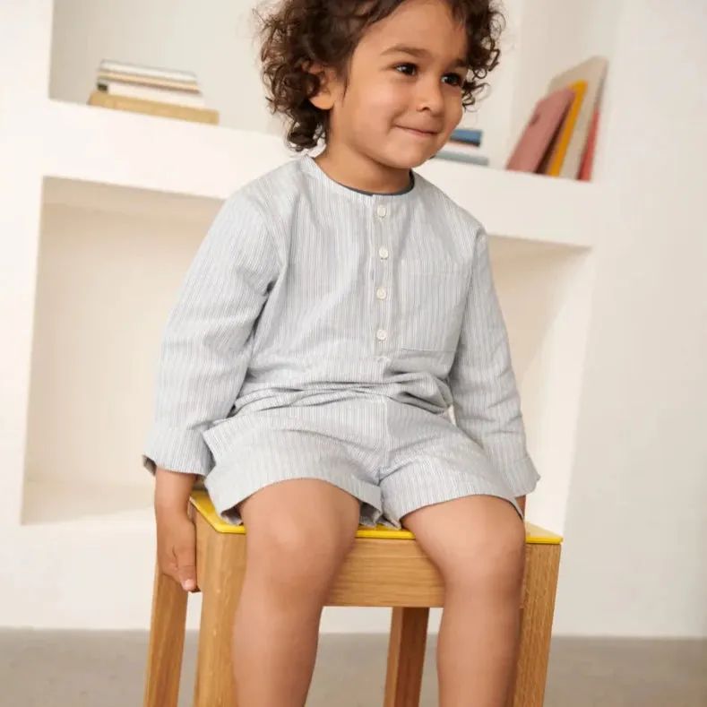 Houston Pinstripe Organic Cotton Shirt (Riverside)