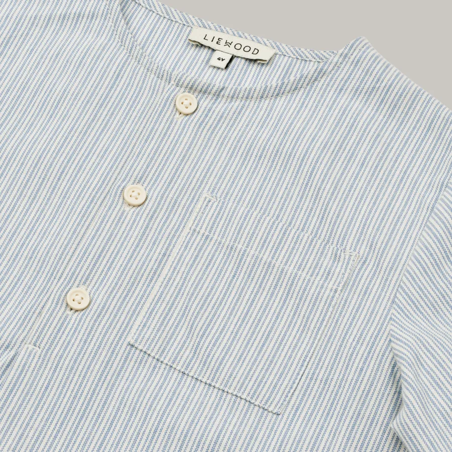 Houston Pinstripe Organic Cotton Shirt (Riverside)