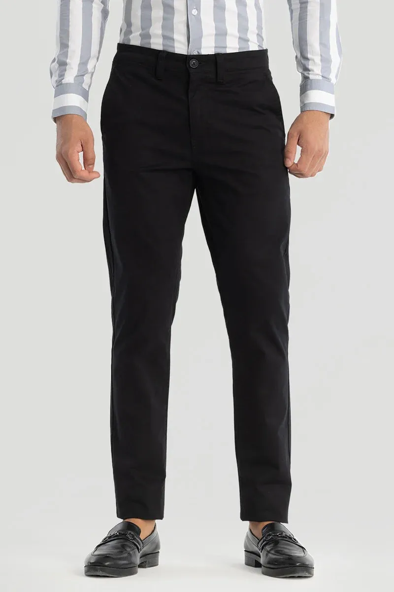 Jet Black Slim Fit Chinos