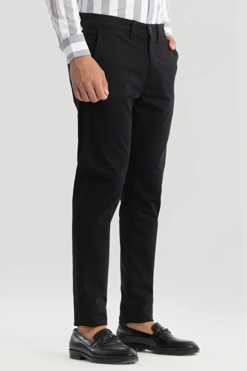 Jet Black Slim Fit Chinos