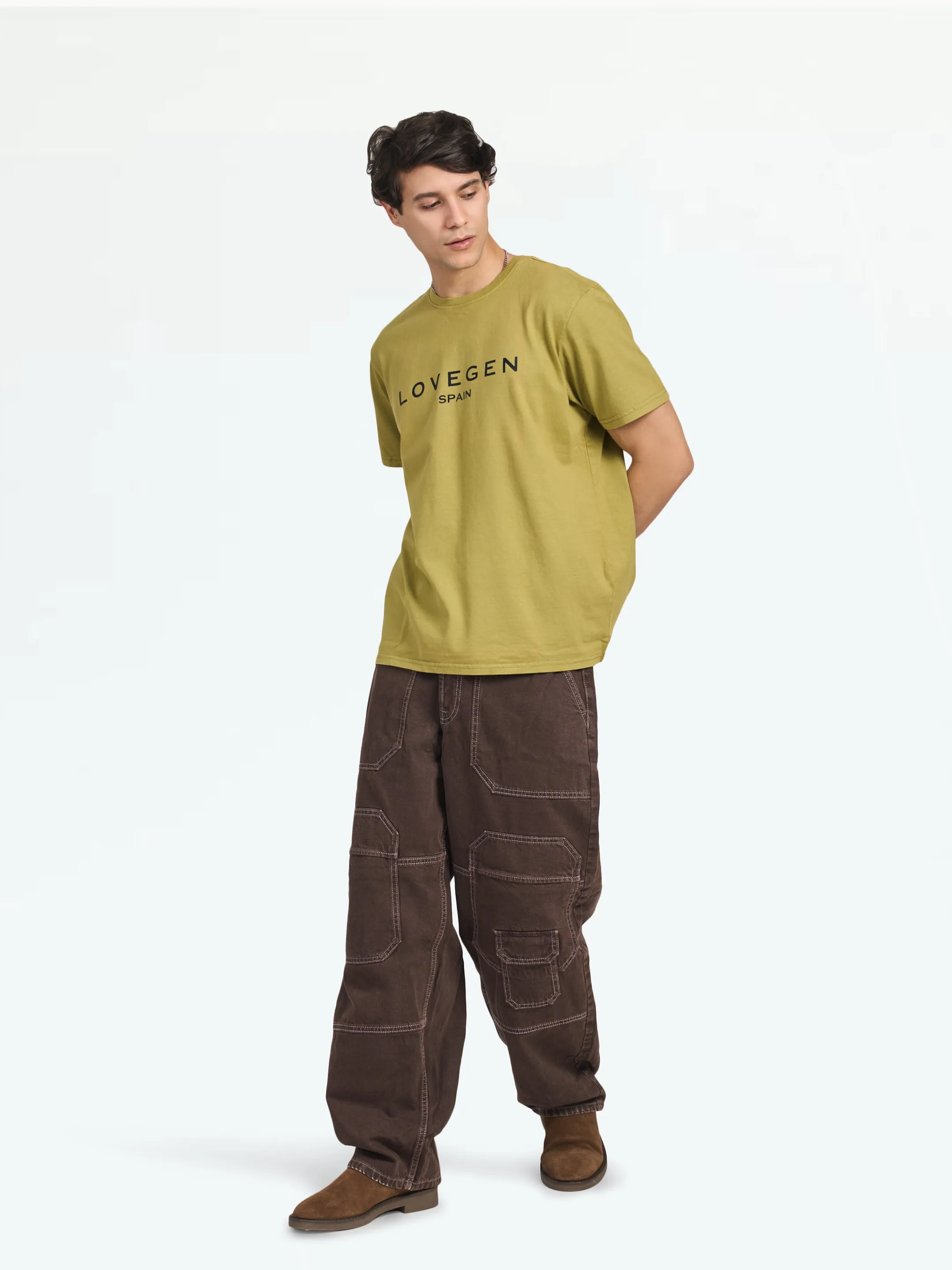 Men's Olive Oversize Tee