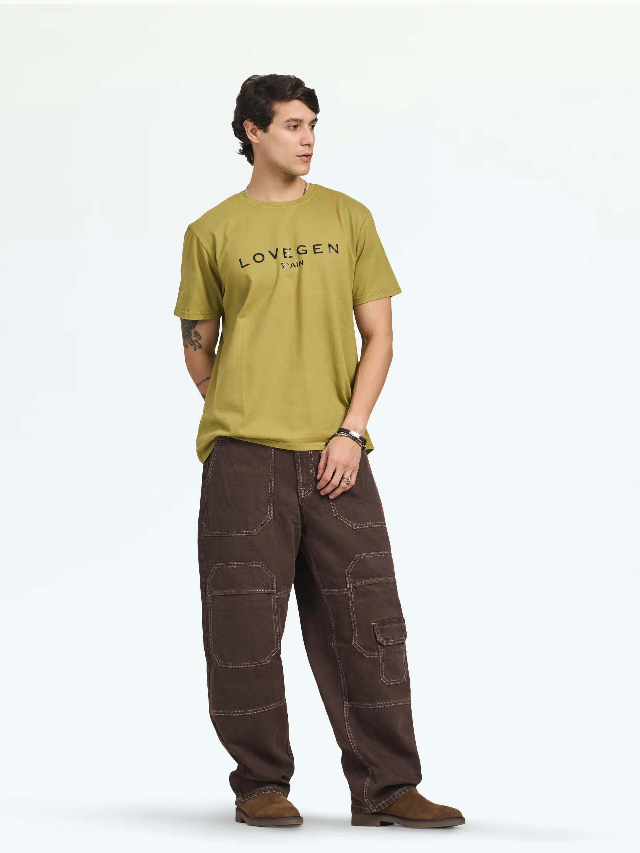 Men's Olive Oversize Tee