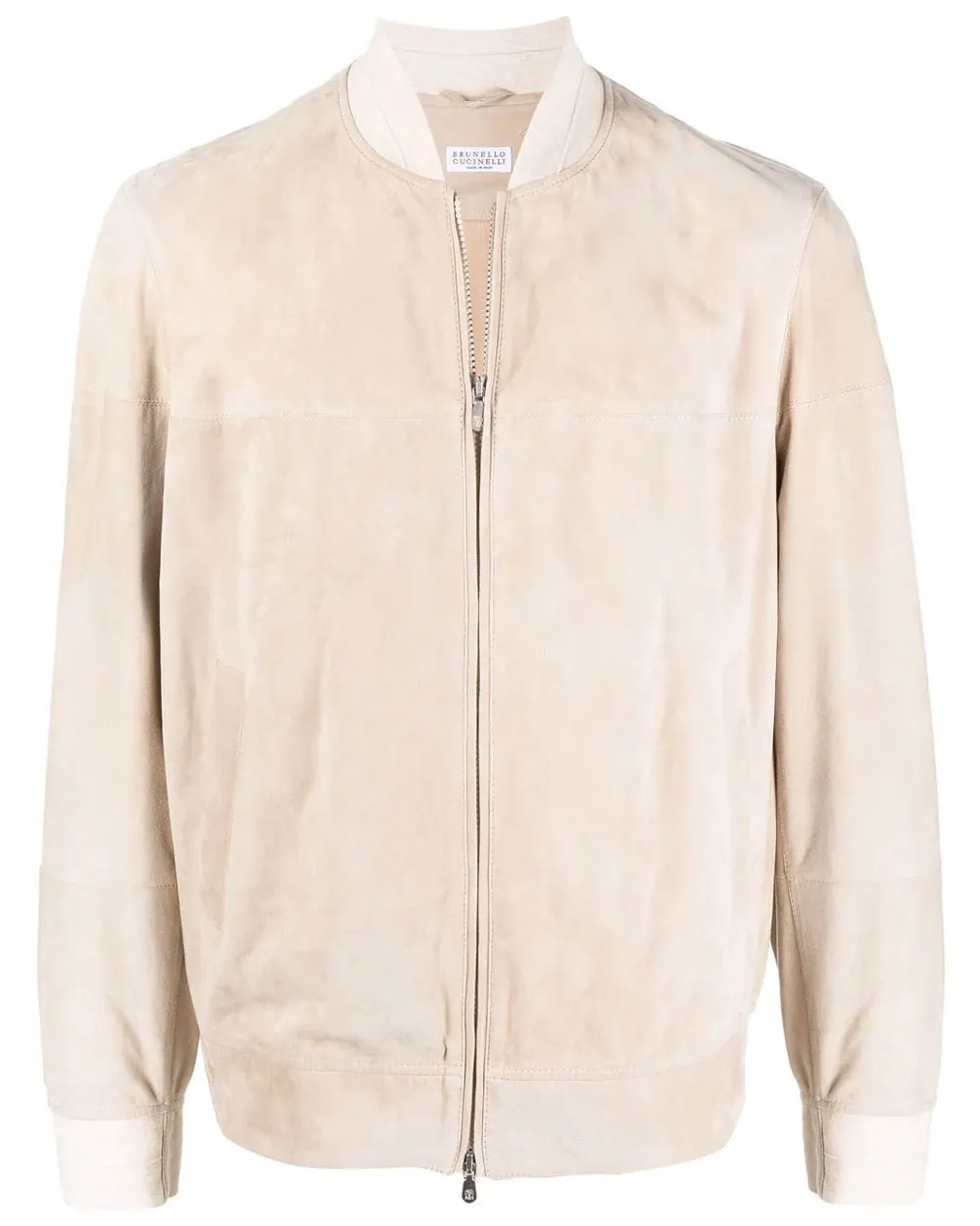 Sand Suede Bomber Jacket
