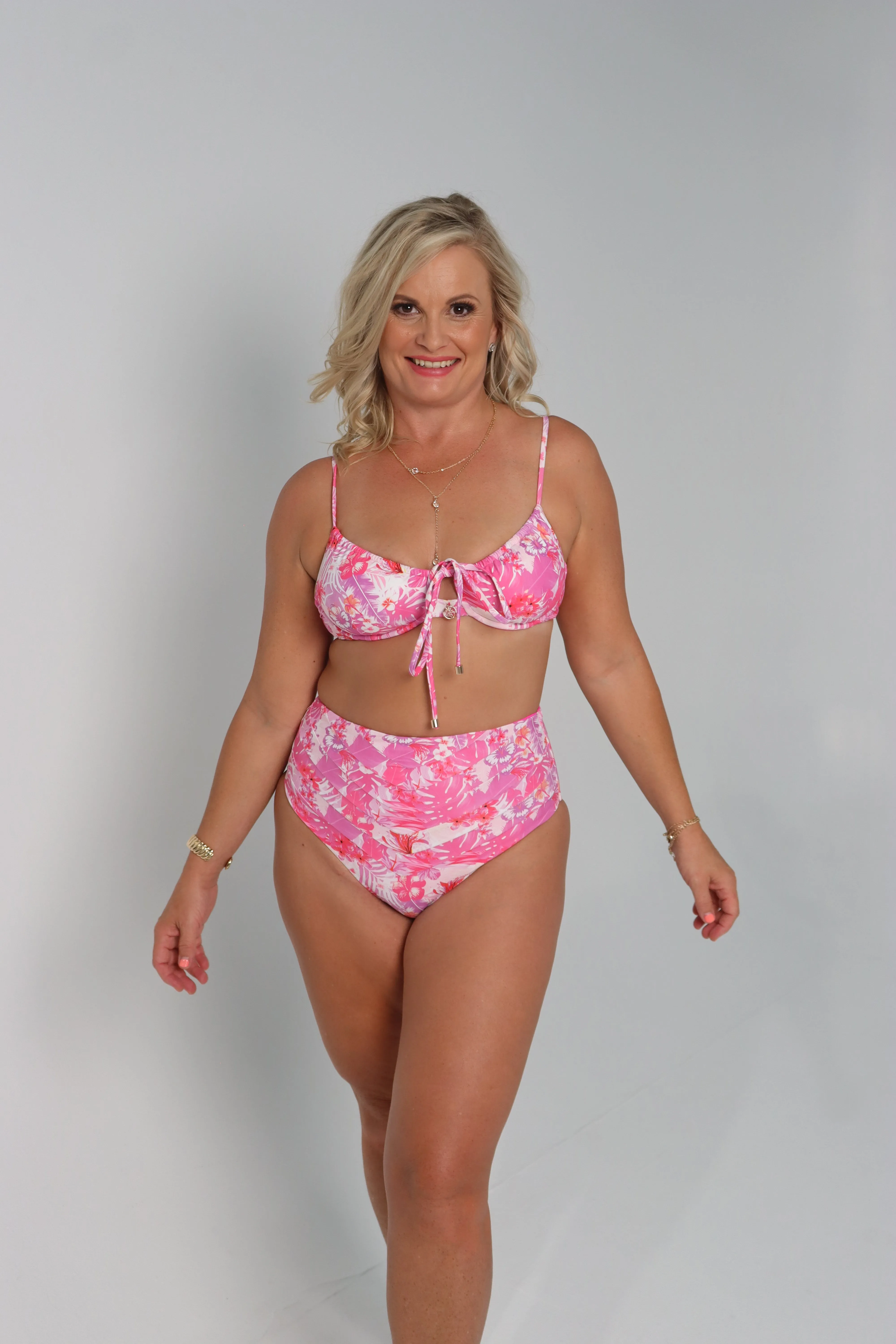 Tula Mid Coverage Bottoms - Pink Calypso