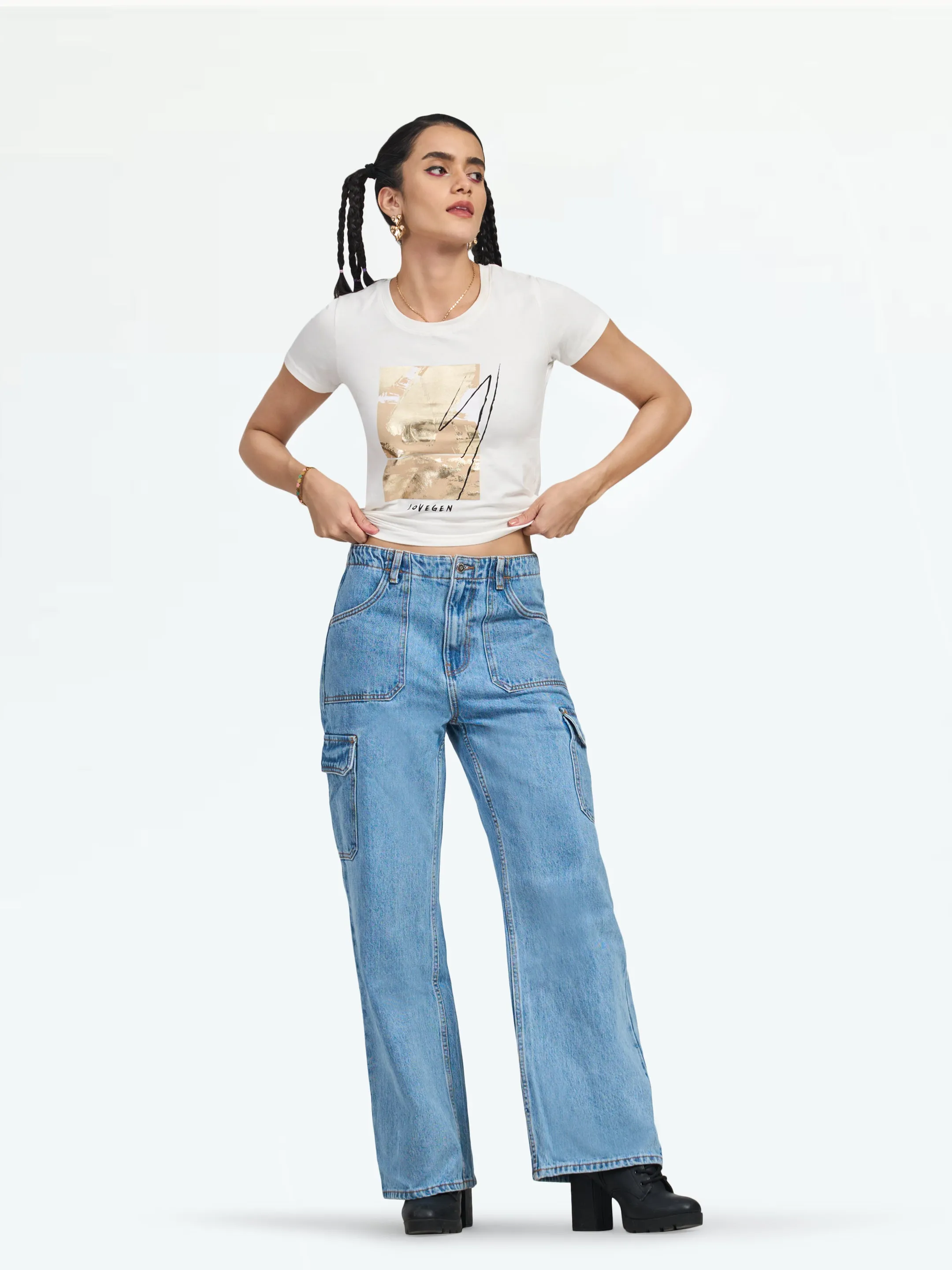Women's White Short Sleeve Tee